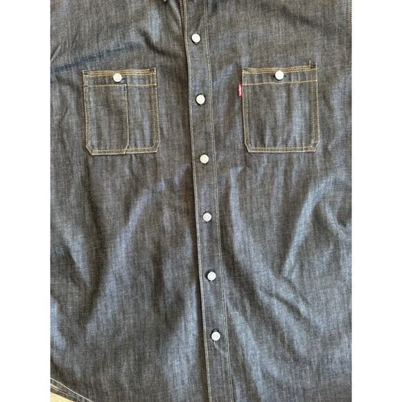 Level 501 Denim Shirt Men’s XXL Black 3LMLW109 - Picture 2 of 8